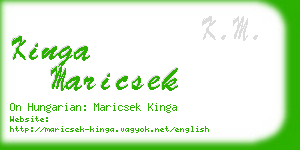 kinga maricsek business card